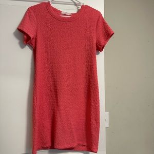 Elodie texture dress in bright pink